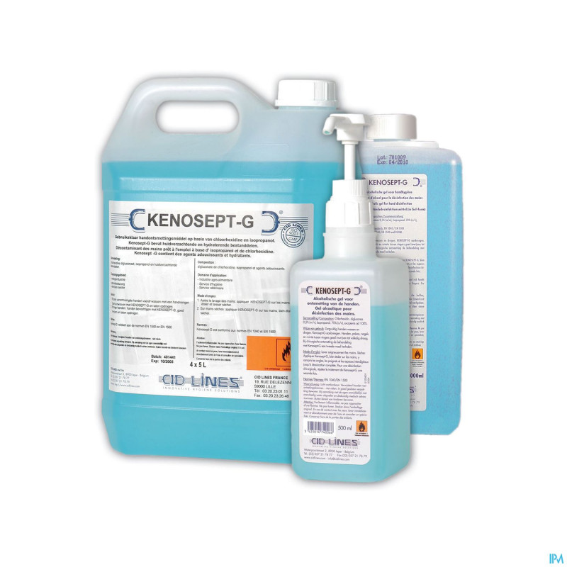 Keno sept-g gel alc. desinfect. mains 500ml