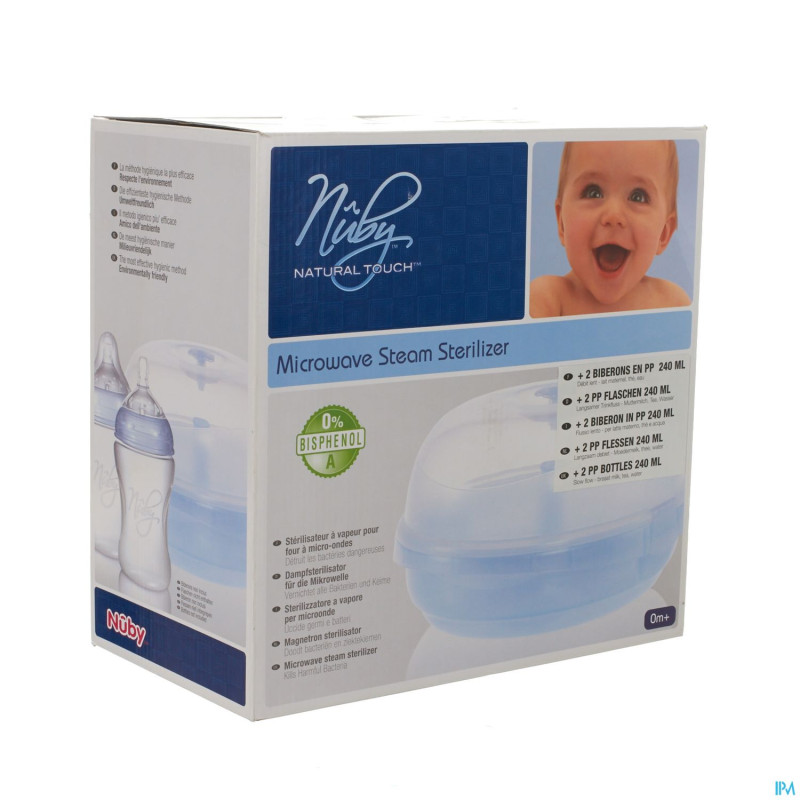 Nuby nt sterilisateur (2x240ml+tetine med)