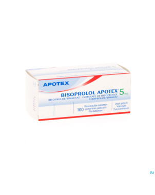 Bisoprolol apotex 5 mg comp pell sec 100
