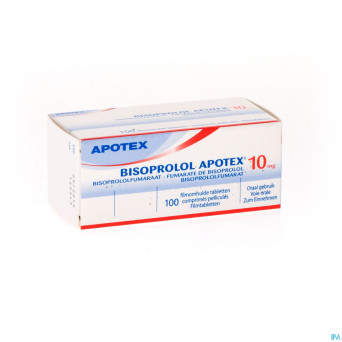 Bisoprolol apotex 10 mg comp pell sec 100