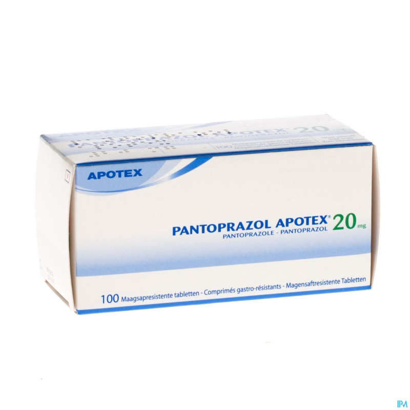 Pantoprazol apotex gastro resist comp 100 x 20 mg