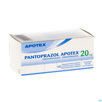 Pantoprazol apotex gastro resist comp 100 x 20 mg