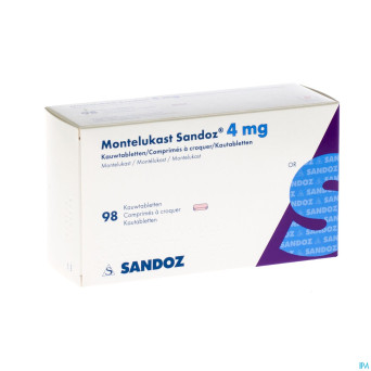 Montelukast sandoz comp a croquer 98 x 4 mg