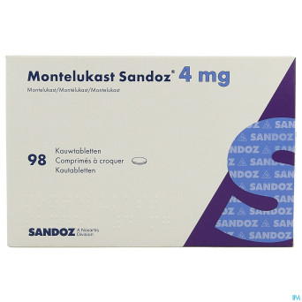 Montelukast sandoz comp a croquer 98 x 4 mg