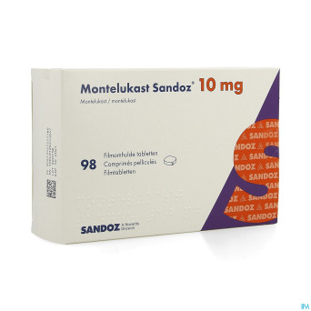 Montelukast sandoz 10 mg comp pell 98 x 10 mg