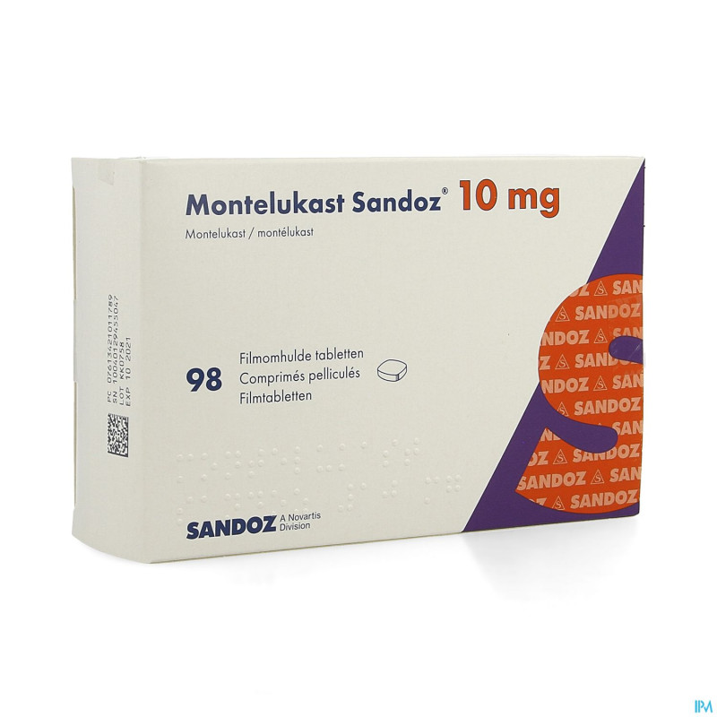Montelukast sandoz 10 mg comp pell 98 x 10 mg