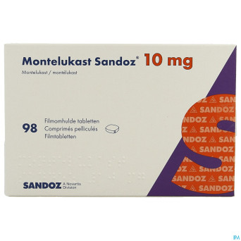 Montelukast sandoz 10 mg comp pell 98 x 10 mg