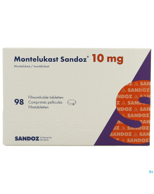Montelukast sandoz 10 mg comp pell 98 x 10 mg