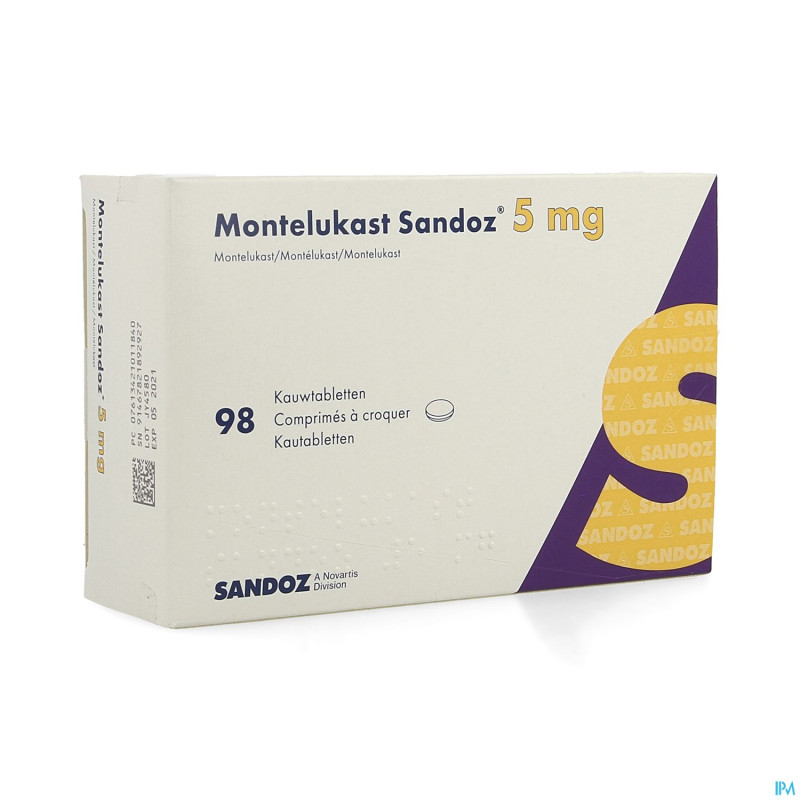 Montelukast sandoz comp a croquer 98 x 5 mg