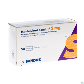 Montelukast sandoz comp a croquer 98 x 5 mg