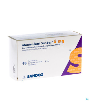 Montelukast sandoz comp a croquer 98 x 5 mg