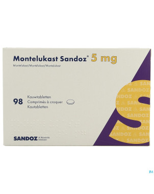 Montelukast sandoz comp a croquer 98 x 5 mg