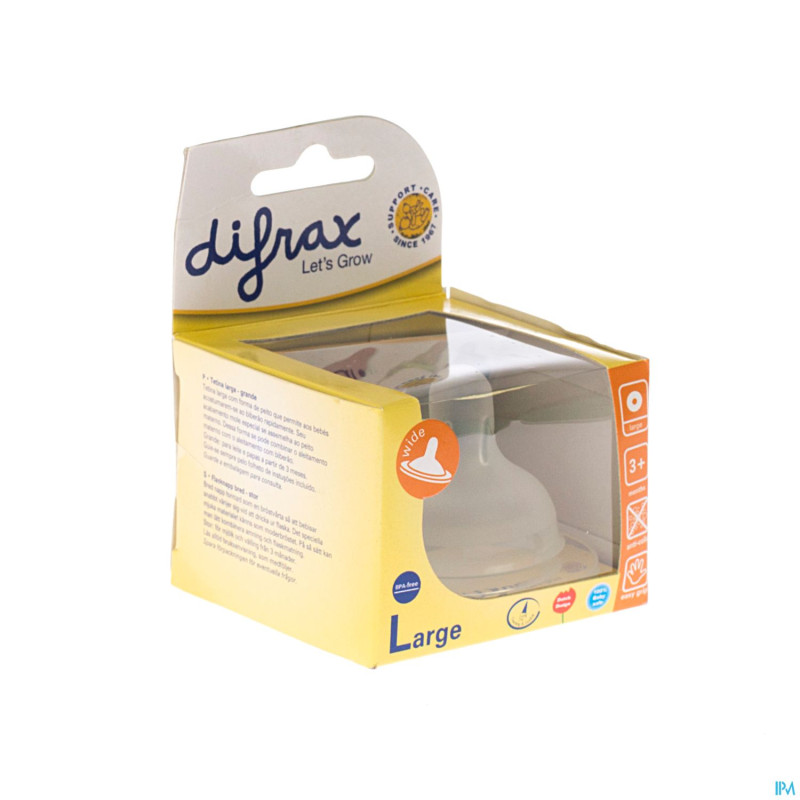 Difrax soft tetine large large 2 pieces    678