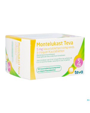 Montelukast teva  5 mg comp macher 98 x 5 mg