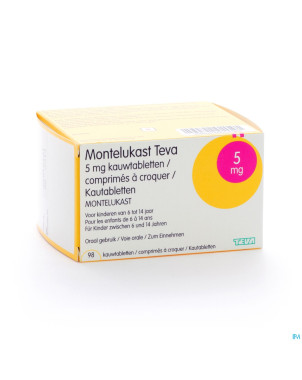 Montelukast teva  5 mg comp macher 98 x 5 mg