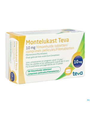 Montelukast teva 10 mg comp pell 98 x 10 mg