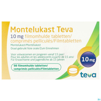 Montelukast teva 10 mg comp pell 98 x 10 mg