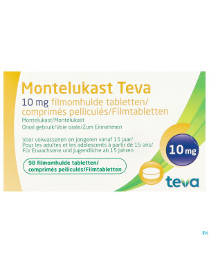 Montelukast teva 10 mg comp pell 98 x 10 mg