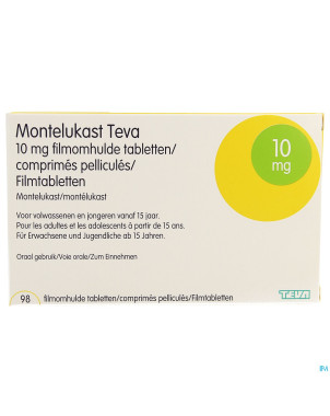 Montelukast teva 10 mg comp pell 98 x 10 mg