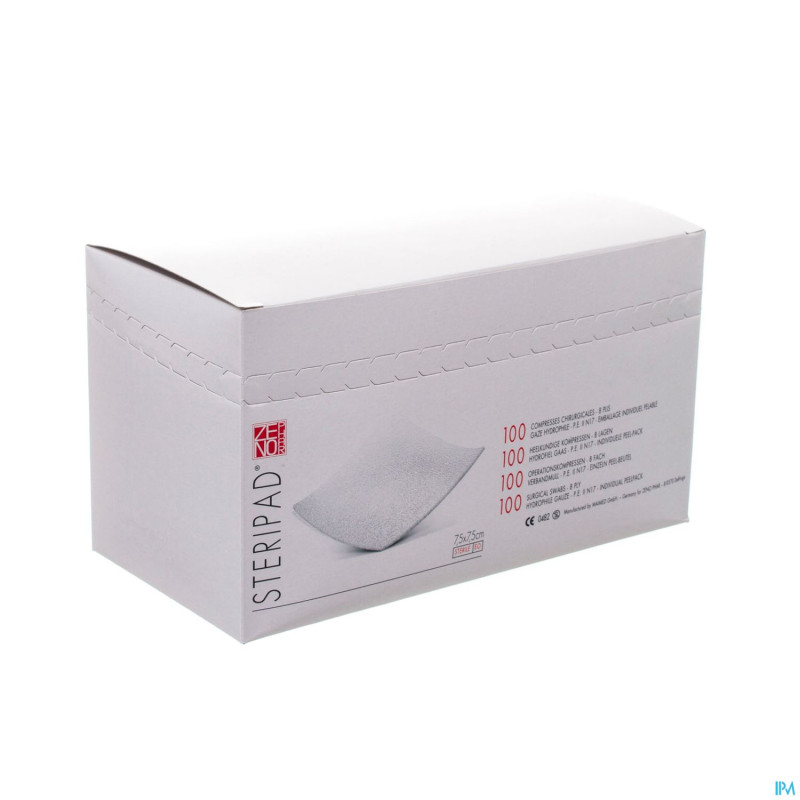 Steripad    7,5x 7,5cm 100 cp ster