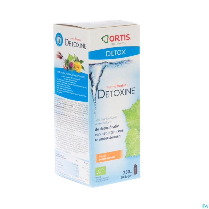 Ortis methoddraine detoxine peche-citron bio 250ml