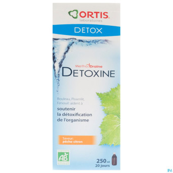 Ortis methoddraine detoxine peche-citron bio 250ml
