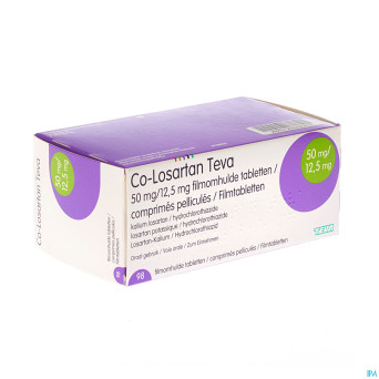 Co losartan teva 50 mg/12,5 mg comp pell 98