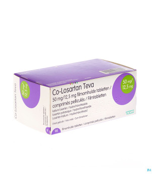 Co losartan teva 50 mg/12,5 mg comp pell 98