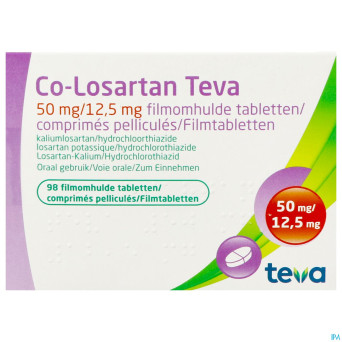 Co losartan teva 50 mg/12,5 mg comp pell 98