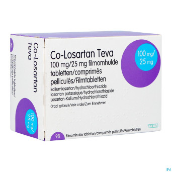 Co losartan teva 100 mg/25 mg comp pell 98