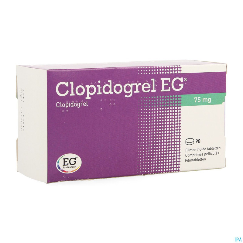 Clopidogrel eg 75 mg comp pell 98 x 75 mg