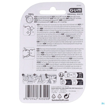 Gum fil dentaire original white 30m    2040