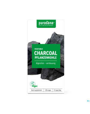 Purasana vegan charbon vegetal    caps 120