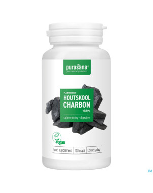 Purasana vegan charbon vegetal    caps 120