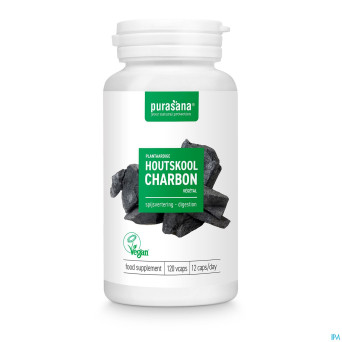 Purasana vegan charbon vegetal    caps 120