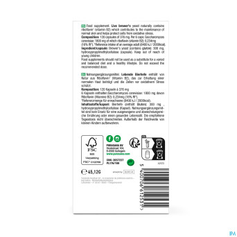 Purasana vegan levure de biere reviv.    caps 120