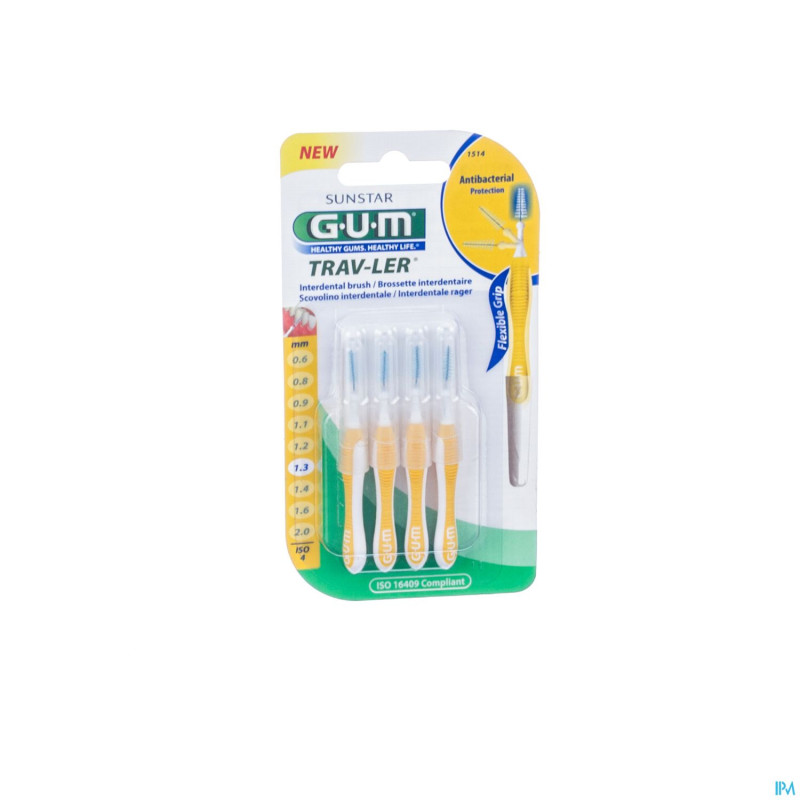Gum brosse interd.proxa travler 1,3mm 4 1514