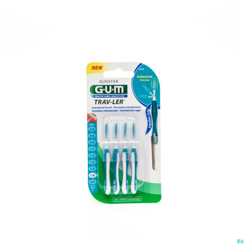 Gum brosse interd.proxa travler 1,6mm 4 1614