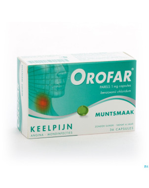 Orofar menthe-munt forte 36 perles