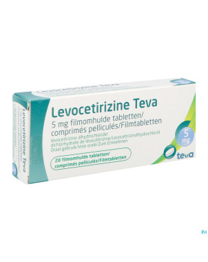 Levocetirizine teva 5mg comp pell  20 x 5mg