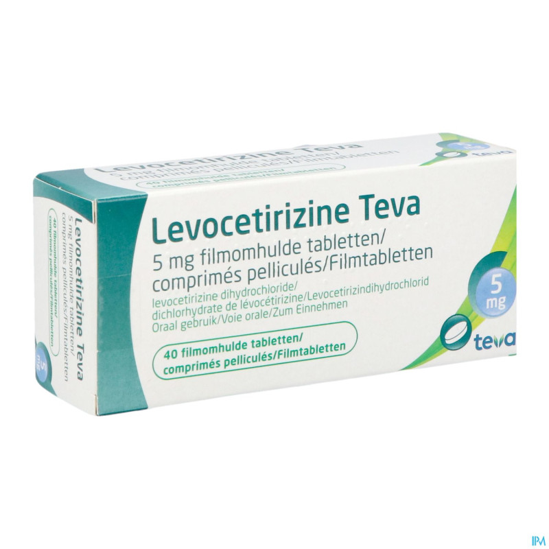 Levocetirizine teva 5mg comp pell  40 x 5mg