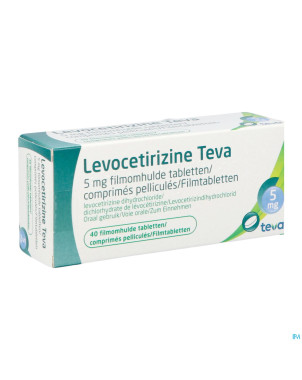 Levocetirizine teva 5mg comp pell  40 x 5mg