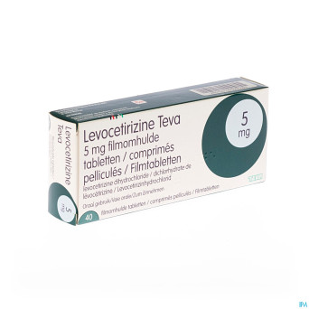 Levocetirizine teva 5mg comp pell  40 x 5mg