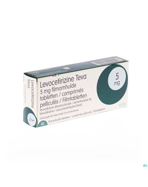 Levocetirizine teva 5mg comp pell  40 x 5mg