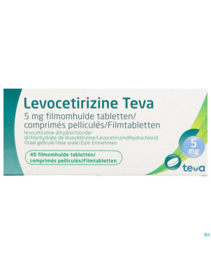 Levocetirizine teva 5mg comp pell  40 x 5mg