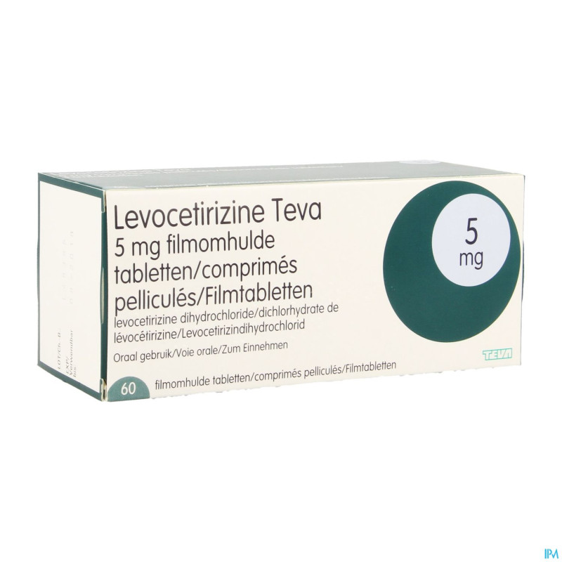 Levocetirizine teva 5mg comp pell  60 x 5mg
