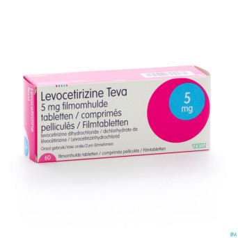 Levocetirizine teva 5mg comp pell  60 x 5mg