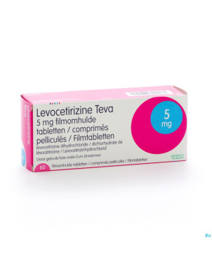 Levocetirizine teva 5mg comp pell  60 x 5mg