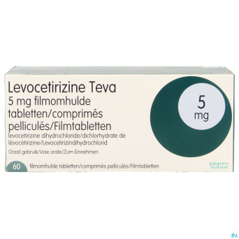 Levocetirizine teva 5mg comp pell  60 x 5mg