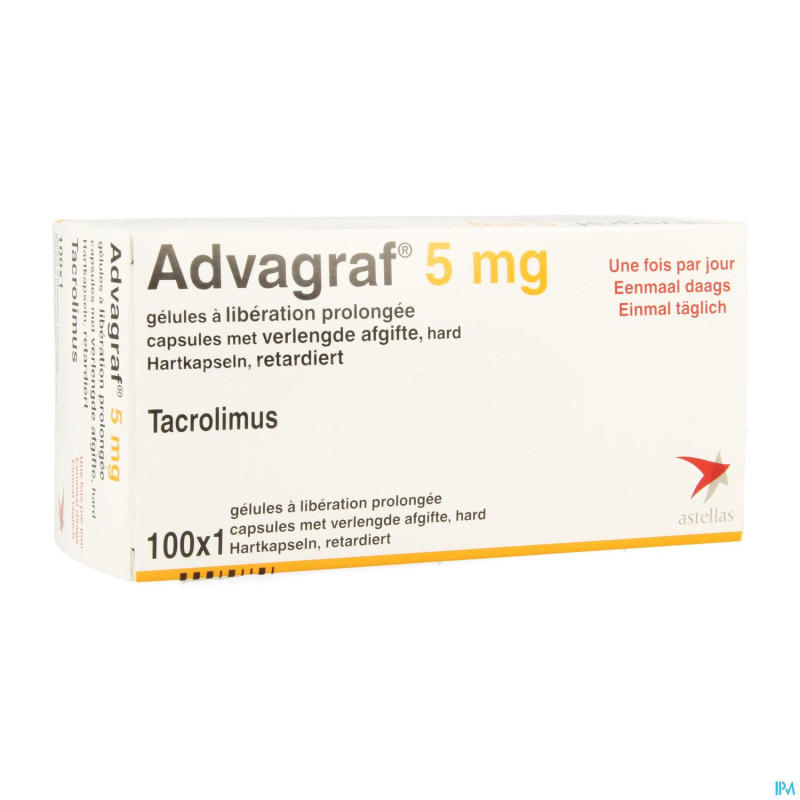 Advagraf caps 100 x 5 mg